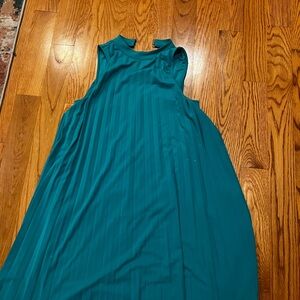 Tracy Reese Teal Pleated Midi Dress